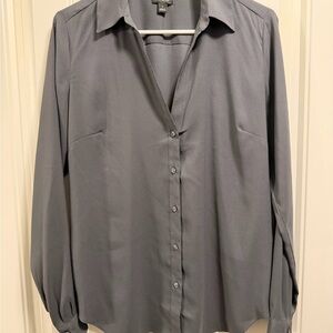 Ann Taylor Charcoal Blouse